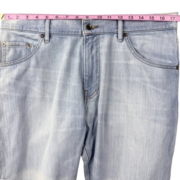 RALEIGH WORKSHOP Jones Lookout Light Wash Tapered Jeans Minimalist Men's 33 NWOT - Picture 15 of 16